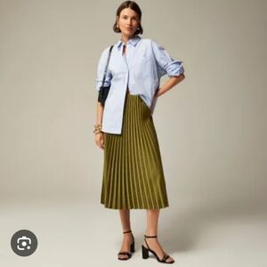 NWT J. Crew Gwyenth Pleated Slip Skirt